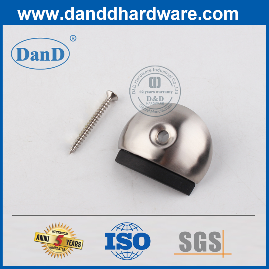Butée de porte pliante en caoutchouc contemporain en acier inoxydable - DDDS014