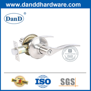 Poignée de levier d'argent en alliage de zinc Fonction de confidentialité Lockset-DDLK017
